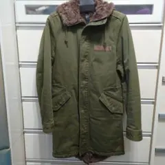 wjk stretch satin boa モッズコート