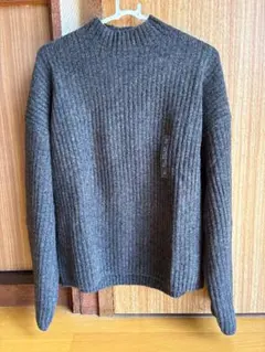 Uniqlo ダークグレー リブ編み セーター Mサイズ