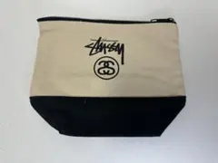 stussy キャンバス ポーチ ベージュ/ブラック