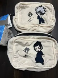 呪術廻戦 ラウンドワン限定 スクエアポーチ　五条悟　夏油傑　5周年　乙骨　狗巻