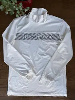 and per se メンズ モックネック 長袖シャツ ホワイト