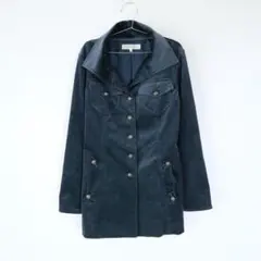 USED 古着 ネイビー コーデュロイ ミリタリー ジャケット