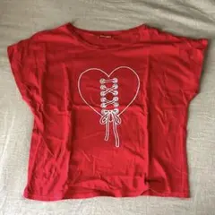 merry jenny ハート レースアップ 半袖 Tシャツ レッドのサムネイル