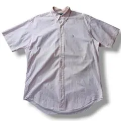 90s ラルフローレン BLAKE シアサッカー ストライプ 半袖シャツ 古着