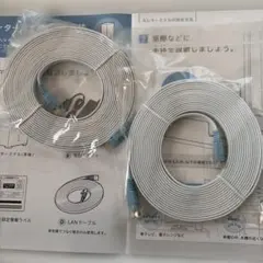 ホワイト LANケーブル 2本セット