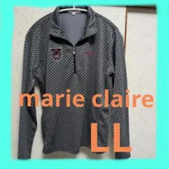 marie claire チェック柄ジップアップシャツ