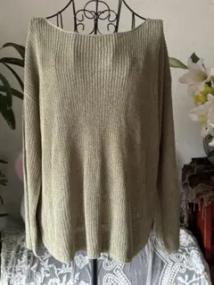 新品未使用　アズノウアズピンキー　ニット 長袖 グリーン