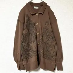 M*]様 カーディガン レディース 襟付き 金ボタン ラメ リブ ウール100%