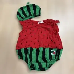 い*ぬ様 CROISSANCE BEBE スイカ柄ロンパース70 フルーツ　なり