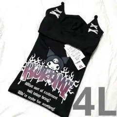 クロミ　耳付き　半袖パーカー　ブラック　地雷系　ブラック　大きいサイズ