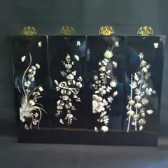 漆器 風景彫刻 母貝装飾 螺鈿 細工 硯箱 中国美術 1200px-