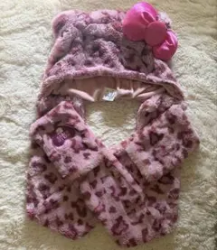 ユニバ USJ ハローキティ マフラーハット ヒョウ柄