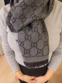 GUCCI GGパターン マフラー グレー