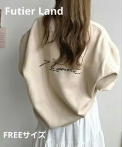 Futier Land バック刺繍ロゴ裏起毛スウェットFREEサイズ