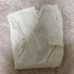 アイボリー カーゴパンツ ゴムウエスト