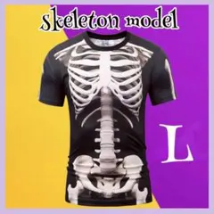 骨プリント ガイコツ ハロウィン Tシャツ コスプレ 衣装 イベント仮装