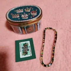 青色デカーポ✭ネコ缶2✭ビジューチェーン付き✭3点セット