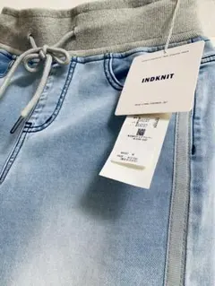 新品⭐︎INDKNIT ライトブルー ワイドレッグパンツ 新品タグ付き