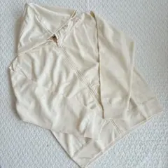 ジップアップパーカー Mサイズ オフホワイト シンプル 無印 男女兼用