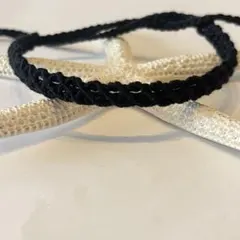 ミサンガ☆アンクレット（単色黒）