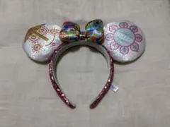 ディズニーカチューシャ イッツアスモールワールド スパンコール リボン