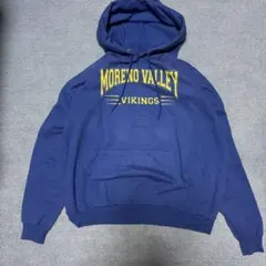 90s Hanes パーカー 古着 青 Blue 原色 vintage フーディ