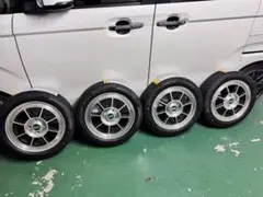 ハヤシレーシング15インチ 5J +42 新タイヤ165/55R15新キャップのサムネイル