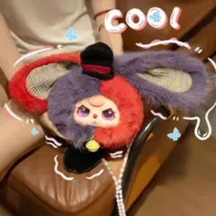 baby three ラビット チャーム ポーチ シークレット 丸目 カード付