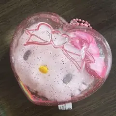 サンリオケース入りマスコットキーホルダーチェーンクリアでぷっくり3Dハローキティ
