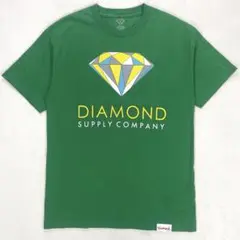 【USA製 美品】 ダイヤモンドサプライ 半袖Tシャツ L グリーン スケート