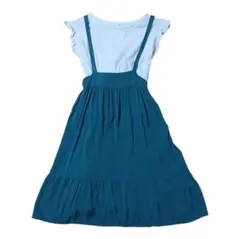 サロペットワンピース フリルワンピース 子供服 160