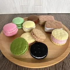 フェルトおままごと スイーツセット マカロン クッキーアイス クリームサンド