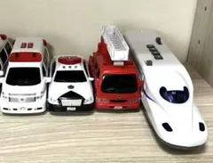 トイコー サウンドシリーズ 4台　ミニ緊急車両セット　新幹線