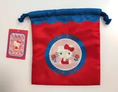 【未使用・タグ付き】ハローキティ 巾着袋　KITTY　レトロ