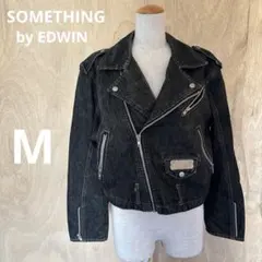 ブラックデニム ライダージャケット　EDWIN