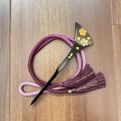 花柄かんざし　タッセル付き