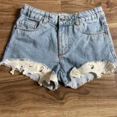 ZARA girls size9 134 デニムショートパンツ