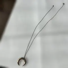シルバー 三日月形ペンダントネックレス 925