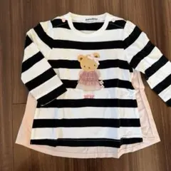 【現行品】familiar クマ刺繍 長袖Tシャツ