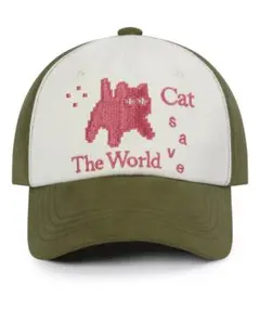 CATSAVETHEWORLD ピクセルアートキャップ（グリーン）