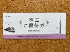 東武鉄道株式会社　優待券