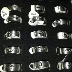メンズstainless Steelリング 17号～22号 6種類
