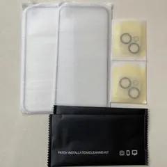 iPhone 15 Plus ガラスフィルム + カメラフィルム2枚　黒縁