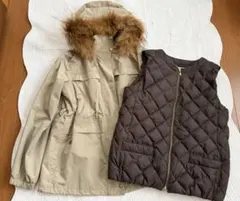 マッキントッシュフィロソフィー 36 スプリングコート　ベージュ　中綿ダウン