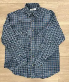 HIT MAKER LADY'S 青系チェックネルシャツ M