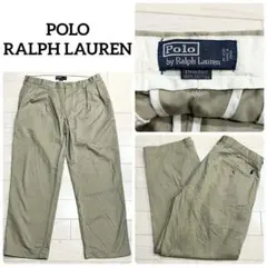 ★人気カラー★ ラルフローレン チノパン カーキ W36 L30 ポロチノ 極太