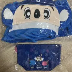 ドアラのなりきりブランケット　巾着　ドラゴンズファンフェスタ