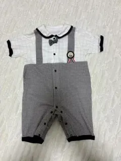 チェック柄ロンパース ベビーフォーマル