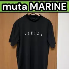 美品 ムータマリンゴルフ 半袖モックネックシャツ ポロシャツ 白 総柄