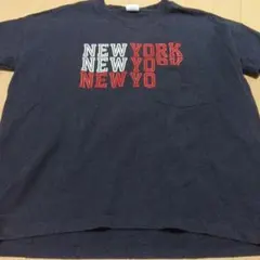 Champion NEW YORK ロゴ ポケットTシャツ ネイビーのサムネイル